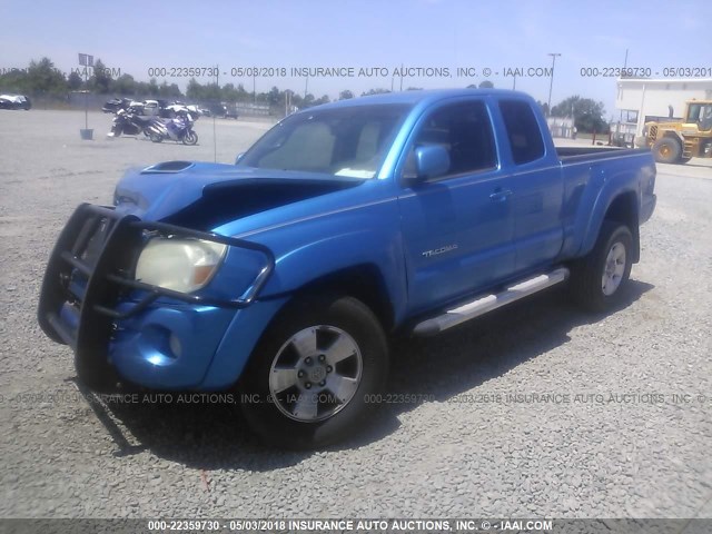 5TETU62N97Z387316 - 2007 TOYOTA TACOMA PRERUNNER ACCESS CAB BLUE photo 2