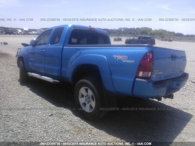 5TETU62N97Z387316 - 2007 TOYOTA TACOMA PRERUNNER ACCESS CAB BLUE photo 3