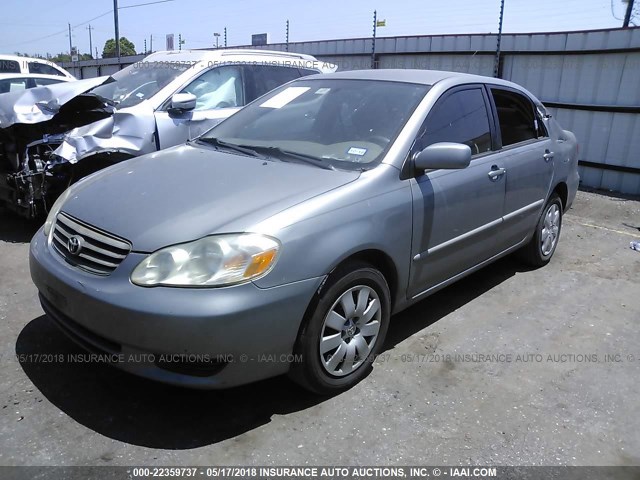 JTDBR32E142037576 - 2004 TOYOTA COROLLA CE/LE GRAY photo 2