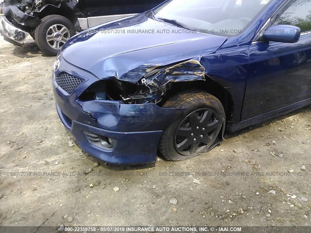 4T1BF3EK2AU566542 - 2010 TOYOTA CAMRY SE/LE/XLE BLUE photo 6
