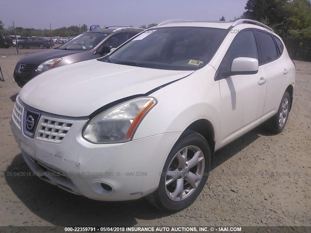 JN8AS58V08W107154 - 2008 NISSAN ROGUE S/SL WHITE photo 2