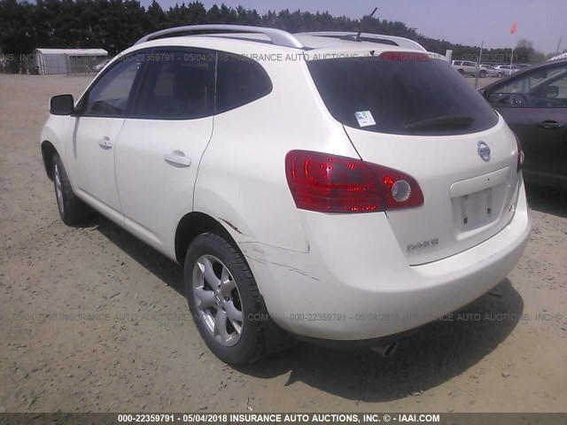 JN8AS58V08W107154 - 2008 NISSAN ROGUE S/SL WHITE photo 3