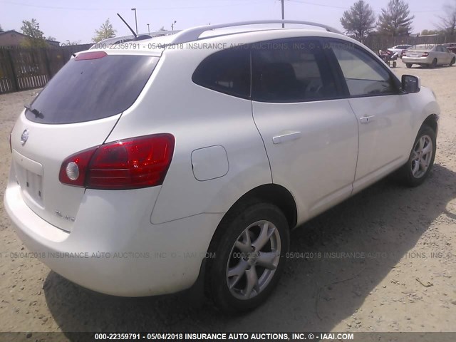 JN8AS58V08W107154 - 2008 NISSAN ROGUE S/SL WHITE photo 4