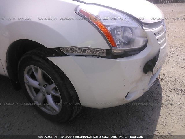 JN8AS58V08W107154 - 2008 NISSAN ROGUE S/SL WHITE photo 6