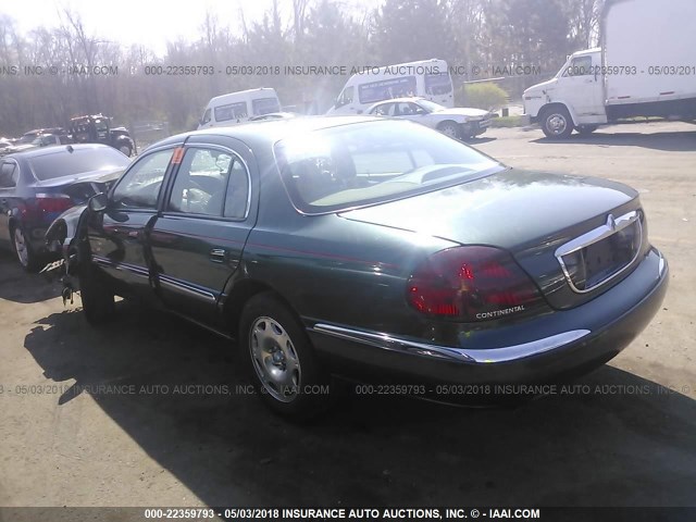 1LNFM97V2WY739977 - 1998 LINCOLN CONTINENTAL  绿色 照片 3