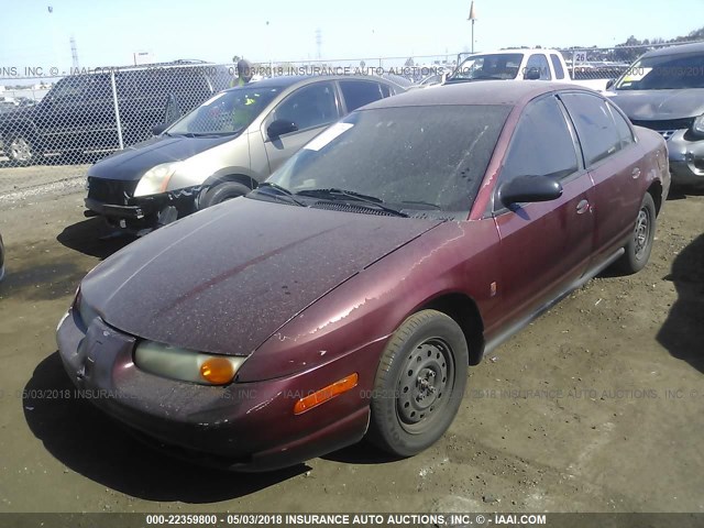 1G8ZH52832Z155814 - 2002 SATURN SL1 BURGUNDY photo 2