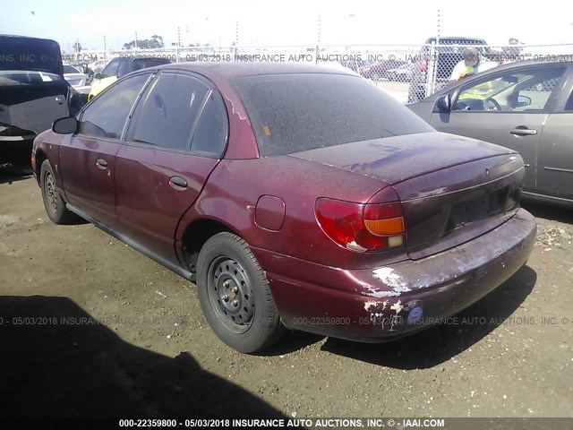 1G8ZH52832Z155814 - 2002 SATURN SL1 BURGUNDY photo 3