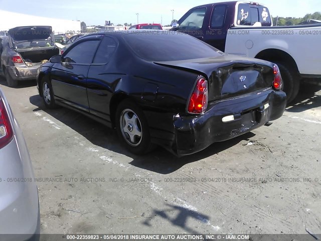 2G1WW12E639386997 - 2003 CHEVROLET MONTE CARLO LS 黑色 照片 3
