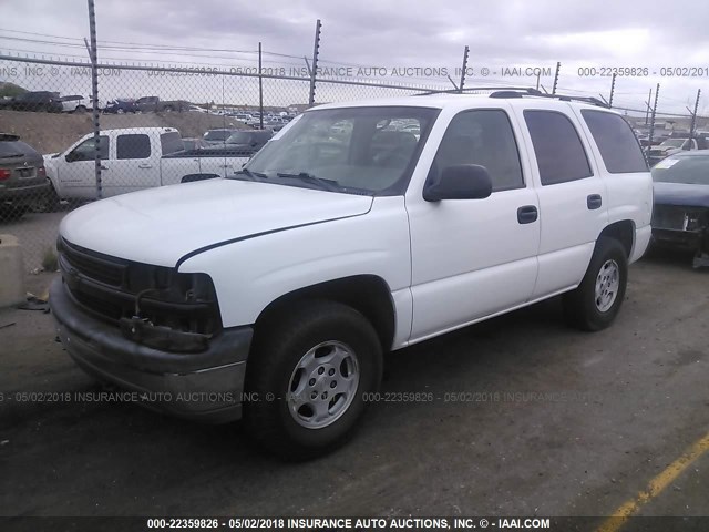 1GNEK13Z14R211877 - 2004 CHEVROLET TAHOE K1500 WHITE photo 2