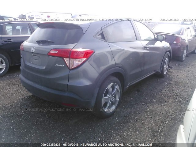 3CZRU6H73GM764250 - 2016 HONDA HR-V EXL GRAY photo 4