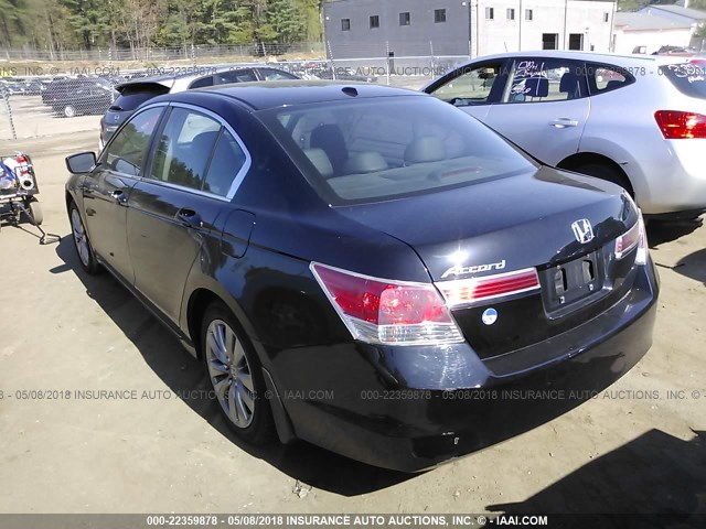 1HGCP2F82CA144084 - 2012 HONDA ACCORD EXL BLACK photo 3