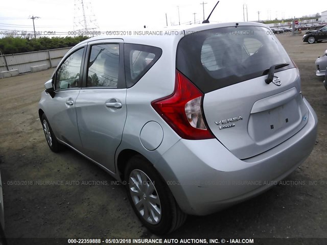 3N1CE2CP7FL382514 - 2015 NISSAN VERSA NOTE S/S PLUS/SV/SL/SR SILVER photo 3