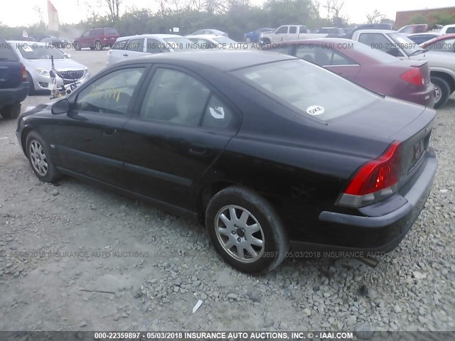 YV1RS61N612005251 - 2001 VOLVO S60 BLACK photo 3