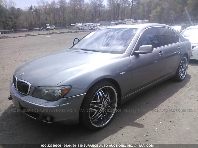 WBAHL83567DT10802 - 2007 BMW 750 I GRAY photo 2
