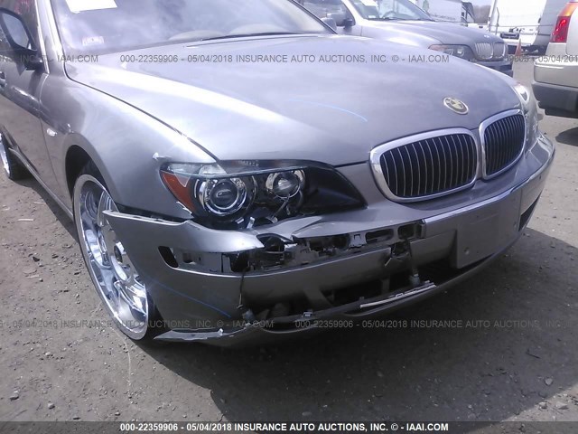WBAHL83567DT10802 - 2007 BMW 750 I GRAY photo 6