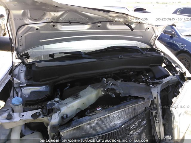 5FNYF3H24DB025936 - 2013 HONDA PILOT LX SILVER photo 10