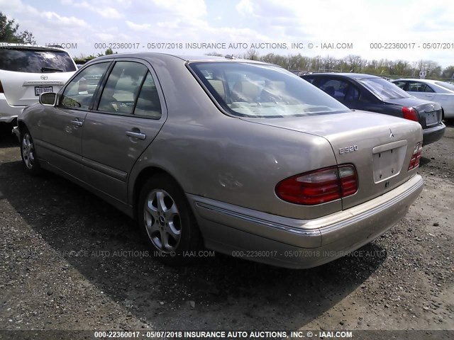 WDBJF65J02B489447 - 2002 MERCEDES-BENZ E 320 GOLD photo 3