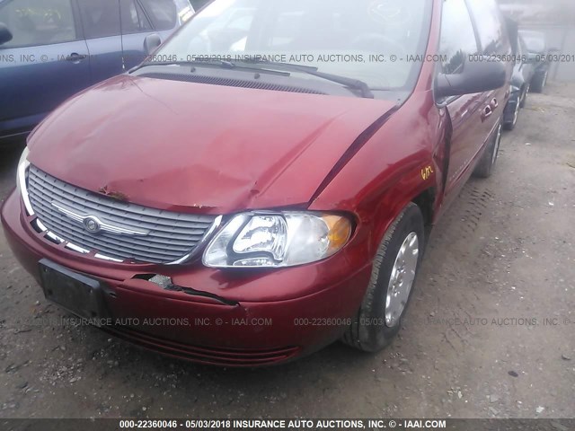 2C8GP44G91R152244 - 2001 CHRYSLER TOWN & COUNTRY LX RED photo 6