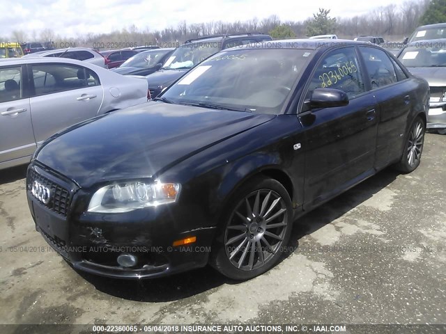 WAUEF78E27A041986 - 2007 AUDI A4 S-LINE 2.0T QUATTRO TURBO BLACK photo 2