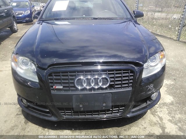 WAUEF78E27A041986 - 2007 AUDI A4 S-LINE 2.0T QUATTRO TURBO BLACK photo 6