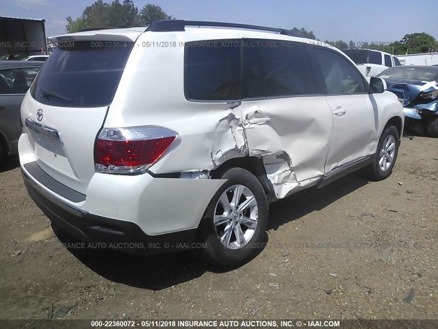 5TDZK3EH5DS131266 - 2013 TOYOTA HIGHLANDER PLUS/SE WHITE photo 4