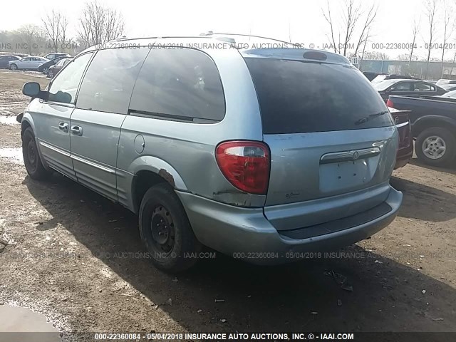 2C8GP64L23R245411 - 2003 CHRYSLER TOWN & COUNTRY LIMITED BLUE photo 3