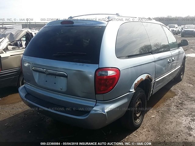 2C8GP64L23R245411 - 2003 CHRYSLER TOWN & COUNTRY LIMITED BLUE photo 4