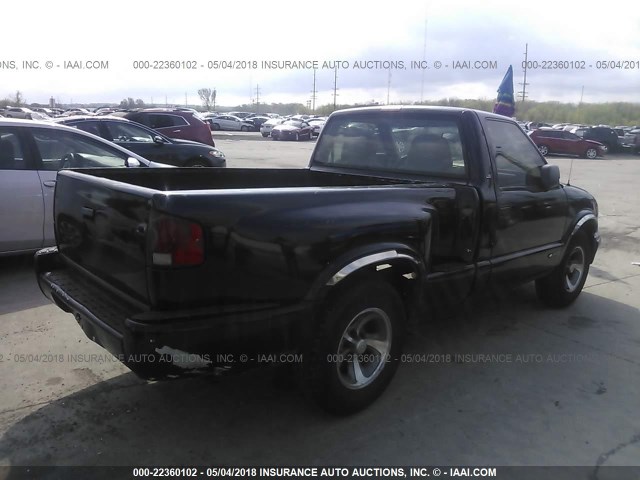 1GCCS145118121707 - 2001 CHEVROLET S TRUCK S10 BLACK photo 4