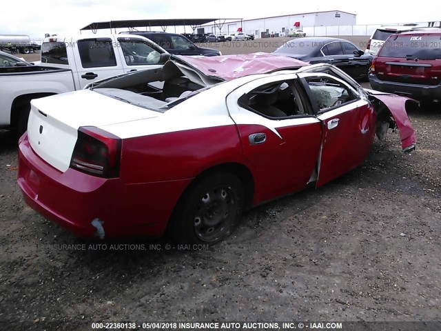 2B3LA43R47H768762 - 2007 DODGE CHARGER SE/SXT RED photo 4