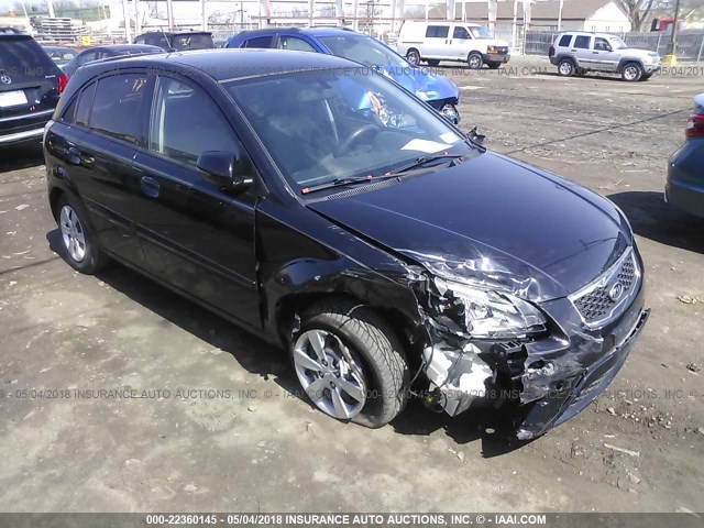 KNADH5A36B6780034 - 2011 KIA RIO LX/SX BLACK photo 6