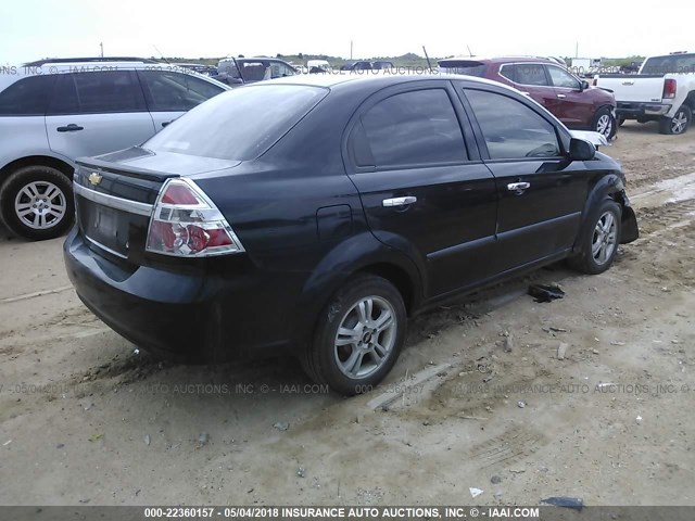 KL1TD5DEXBB148160 - 2011 CHEVROLET AVEO LS/LT BLACK photo 4