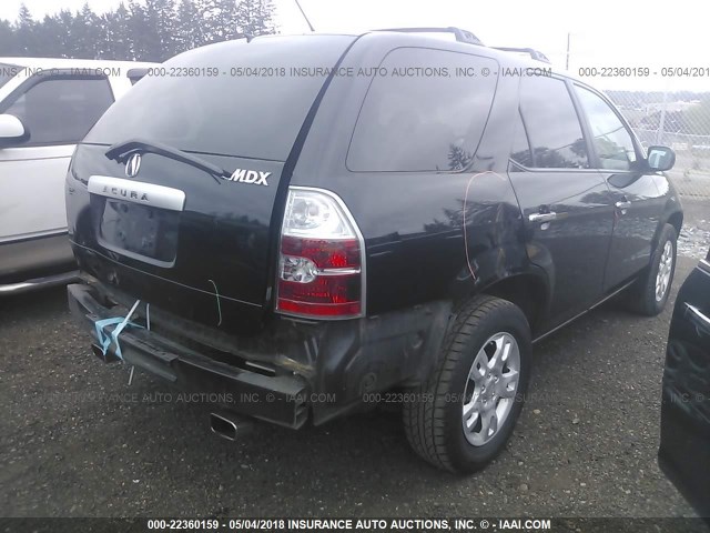 2HNYD18764H527972 - 2004 ACURA MDX TOURING BLACK photo 4