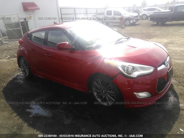 KMHTC6ADXDU132458 - 2013 HYUNDAI VELOSTER RED photo 1