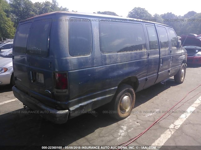 1FBSS31L9WHB89405 - 1998 FORD ECONOLINE E350 SUPER DUTY BLUE photo 4