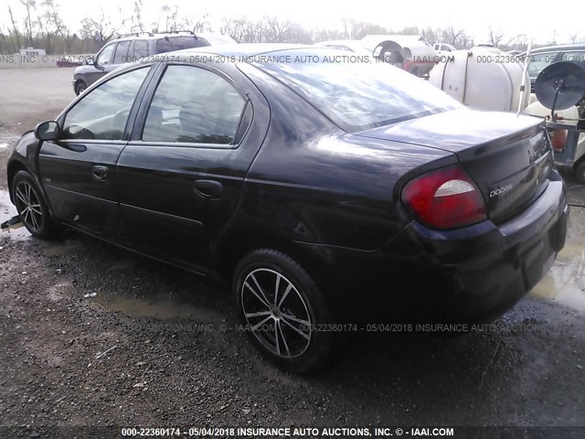 1B3ES56C95D142444 - 2005 DODGE NEON SXT BLACK photo 3