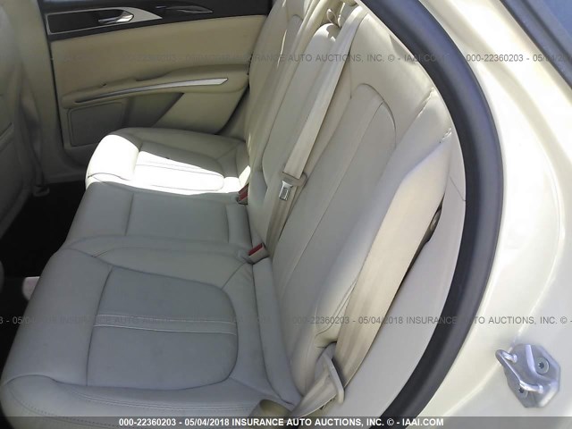 3LN6L2LU8ER805002 - 2014 LINCOLN MKZ HYBRID CREAM photo 8