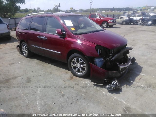 KNDMH4C72E6535393 - 2014 KIA SEDONA EX MAROON photo 1