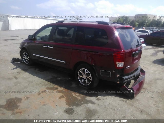 KNDMH4C72E6535393 - 2014 KIA SEDONA EX MAROON photo 3