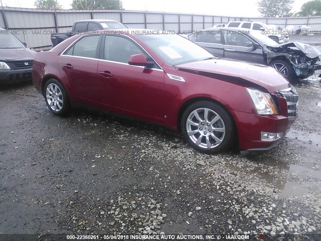 1G6DS57VX80212669 - 2008 CADILLAC CTS HI FEATURE V6 RED photo 1