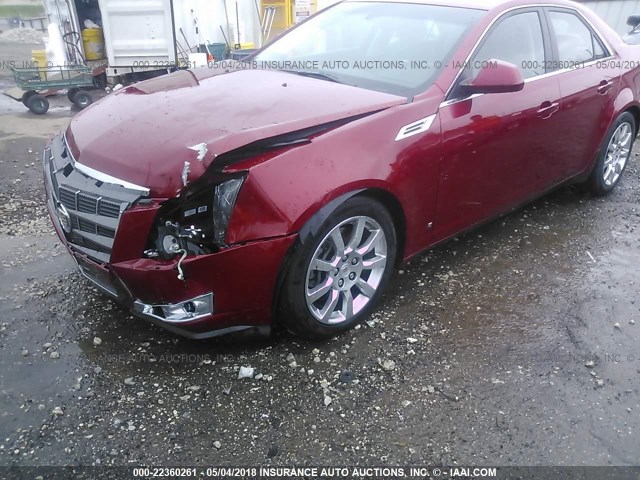 1G6DS57VX80212669 - 2008 CADILLAC CTS HI FEATURE V6 RED photo 6