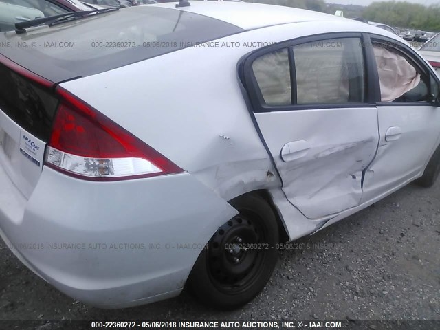 JHMZE2H70AS006035 - 2010 HONDA INSIGHT EX WHITE photo 6