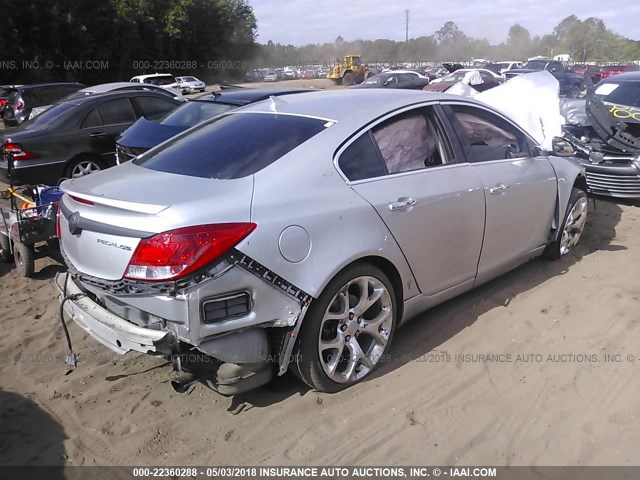 2G4GV5GV7C9178962 - 2012 BUICK REGAL GS SILVER photo 4