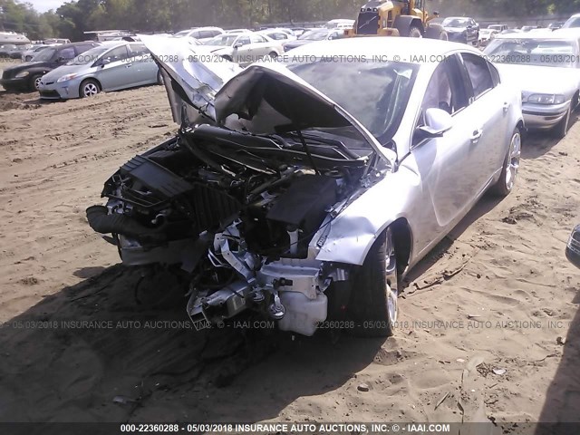 2G4GV5GV7C9178962 - 2012 BUICK REGAL GS SILVER photo 6