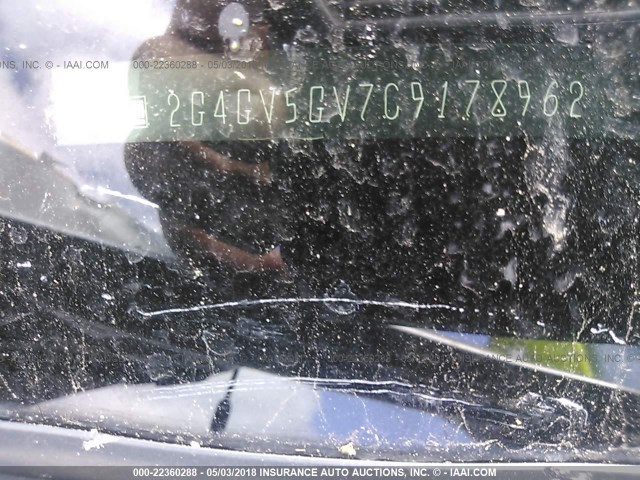 2G4GV5GV7C9178962 - 2012 BUICK REGAL GS SILVER photo 9