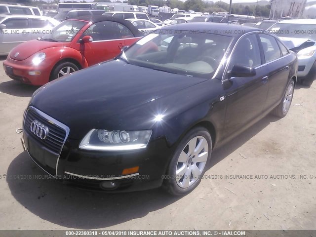 WAUDH74F57N045477 - 2007 AUDI A6 3.2 QUATTRO BLACK photo 2