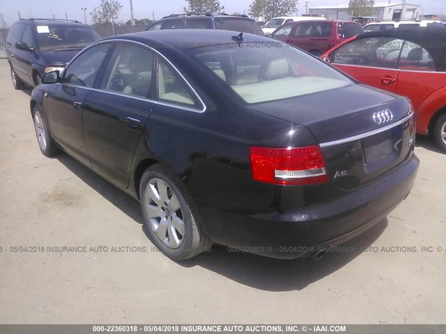 WAUDH74F57N045477 - 2007 AUDI A6 3.2 QUATTRO BLACK photo 3