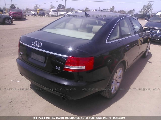 WAUDH74F57N045477 - 2007 AUDI A6 3.2 QUATTRO BLACK photo 4