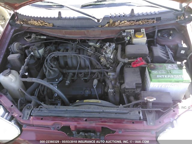 4N2ZN16T41D805653 - 2001 NISSAN QUEST SE BURGUNDY photo 10