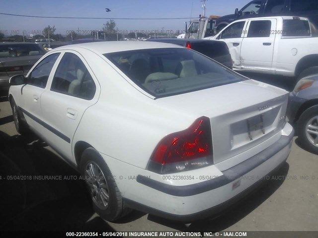 YV1RS64A032284255 - 2003 VOLVO S60 WHITE photo 3