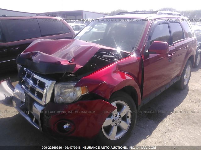 1FMCU94G69KA20070 - 2009 FORD ESCAPE LIMITED RED photo 2